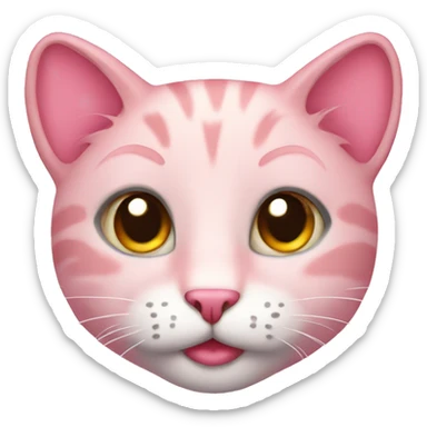 Cat cute pink sticker