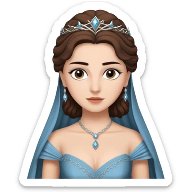Hande Erçel as a lady from game of thrones from Starfall. Her eyes are gray. sticker