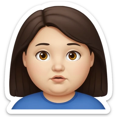 Familia de 4 personas : Hombre gordito pelo oscuro, Mujer pelo cafe, hija 1 pelo mono , hija 1 pelo oscuro. sticker