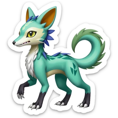 Meloetta-Vernid-Trico-Sergal-Pokémon-Digimon-Fakémon-fusion-hybrid-creature sticker
