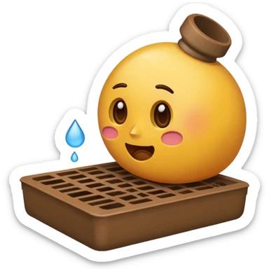 Une personne entraîne de faire caca sticker