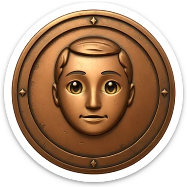 bronze coin sticker