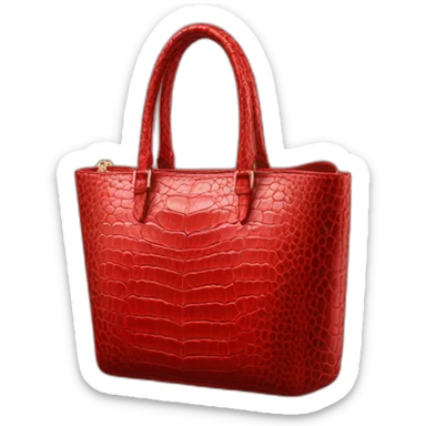 red handbag crocodile sticker