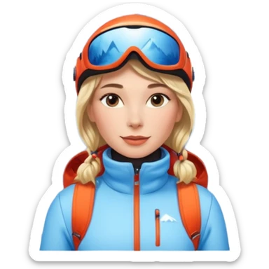 Woman Skiing, Background Matterhorn Matterhorn sticker