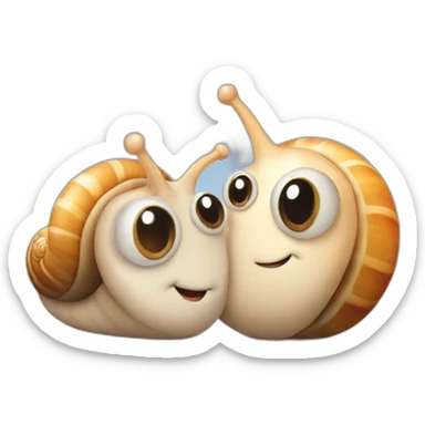 Two snails in love sticker