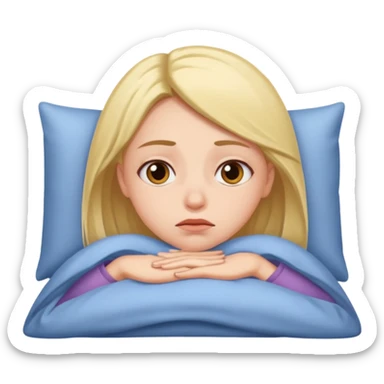 a girl trying to stay awake  sticker