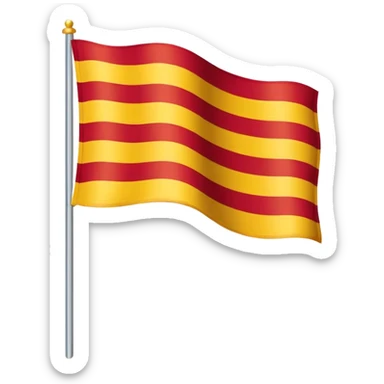 Uma bandeira da região da Catalunha de barcelona sticker