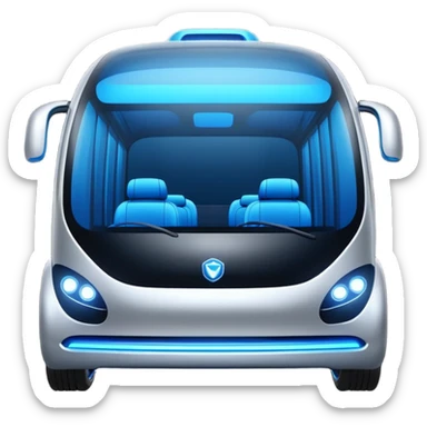 cyber luxury future self driving bus auto vehicle sticker