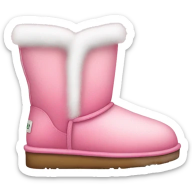 cute pink christmas uggs sticker