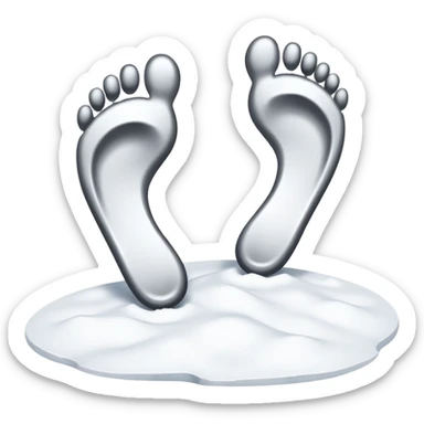 Snow Foorprints sticker