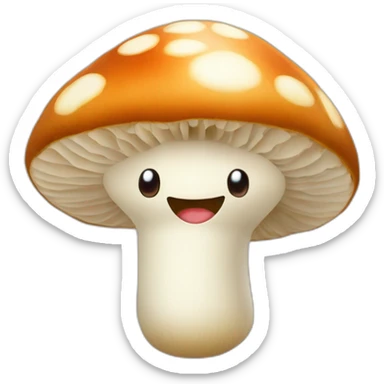 Un champignon heureux sticker