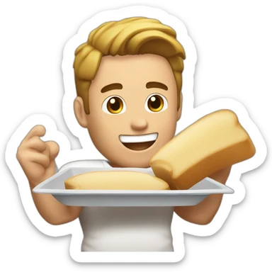 Billy Herrington making bread toast sticker