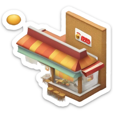 Fast food restaurants outside  sticker