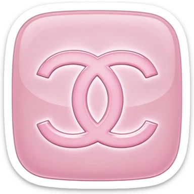 light pink chanel logo without background sticker