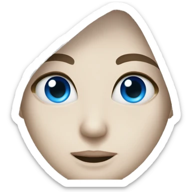 Use previous emoji but make eyes blue sticker
