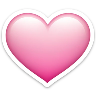 Ombré pink heart  sticker