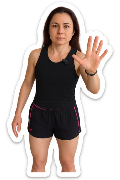 Donna senza cellulite grazie alla sua infiammazione sistemica bassa sticker