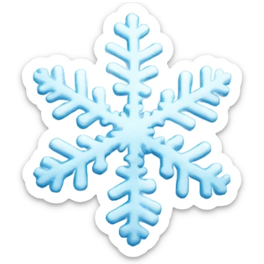 Baby blue snowflake sticker