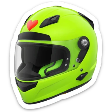 Create a Florecent green heart emoji with the same patterns as Lando Norris's helmet sticker