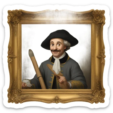 A painting, with the words “Bekijk het” and “Goed gedaan!” sticker