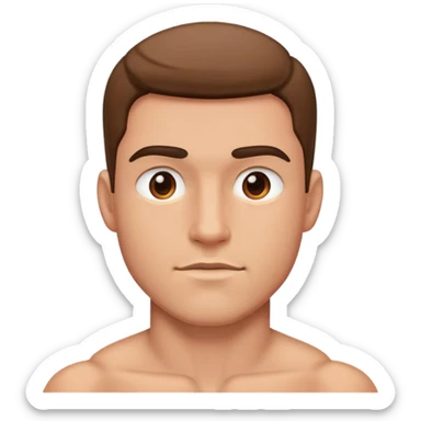 striking portrait of a man sticker