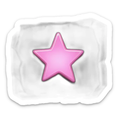iron ingot with a pink star sticker