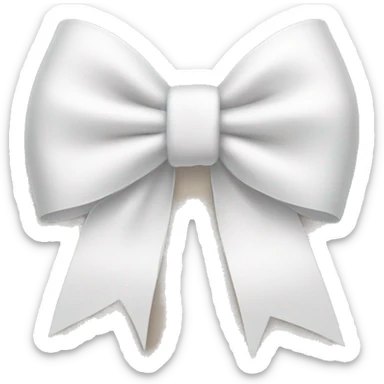 White bow sticker