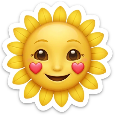 Sunshine with heart eyes  sticker
