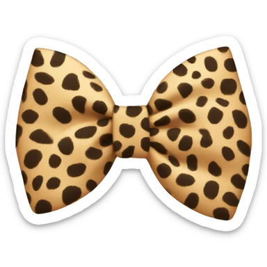 cheetah print bow sticker