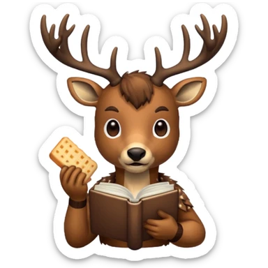 pixel deer eating a sentence
The words are UPDATE sticker