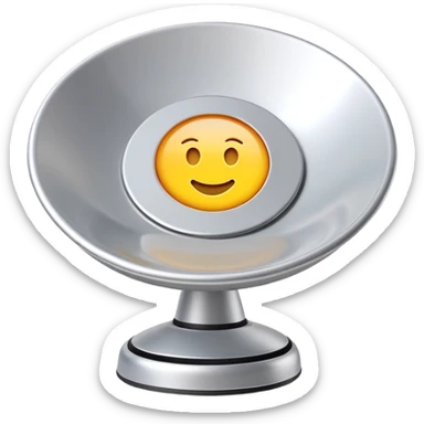 radar dish with emoji icons appearing as detected objects sticker