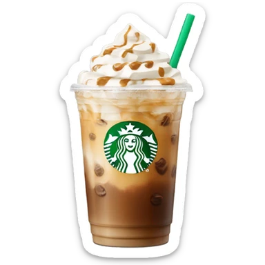 Starbucks iced coffee latte with flat sip top sticker