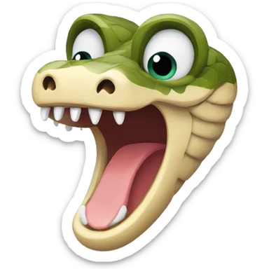 Snake winking sticker