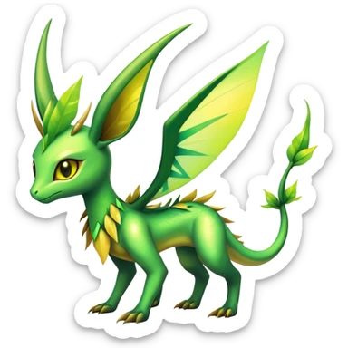 Shiny Exotic Flygon-Leafeom-Celebi-Scyther-Hybrid-Creature sticker