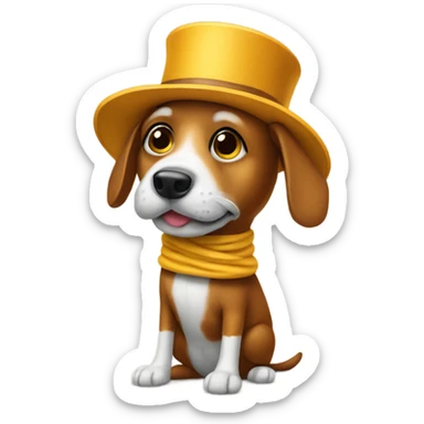 Dog dressed as mister peanut sticker