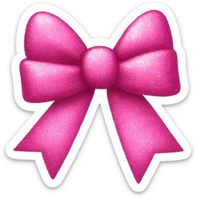 pink sparkly bow sticker