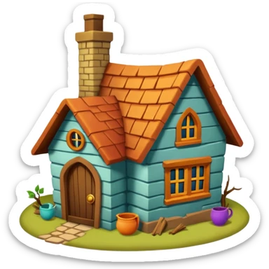 The Weasley’s Burrow Harry Potter style sticker