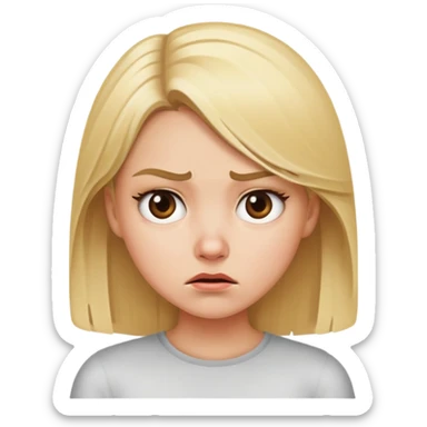 Annoyed blonde girl  sticker