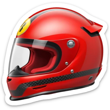 Formula racer helmet red sticker