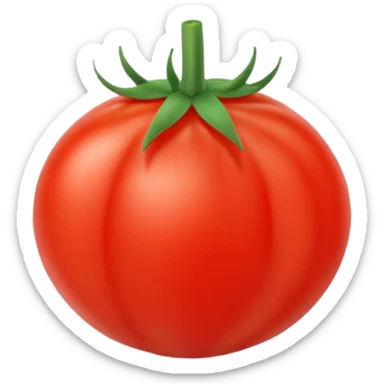 a sliced cherry tomato, simple, clear sticker