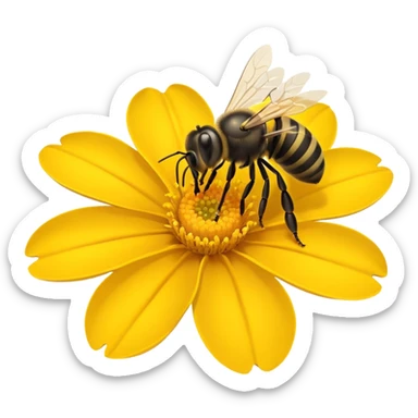 flower on bees sticker