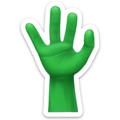 green raised arms sticker