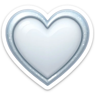 white heart with sparkles sticker