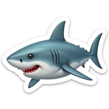 El emoji del tiburón pero de color negro para copiar y pegar  sticker