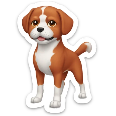 red color shiztsu dog sticker