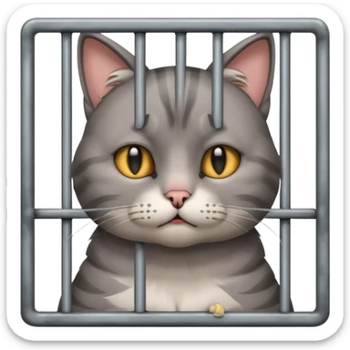 cat jail cry sticker