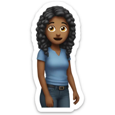 Annoying girl taking forever  sticker