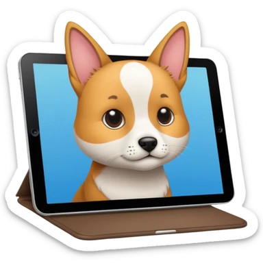 drawing a pet an ipad sticker