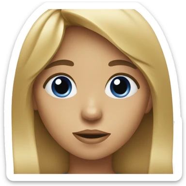 Bangs girl eating blueberries sticker