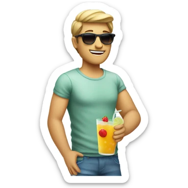 a person who is in holiday  sticker